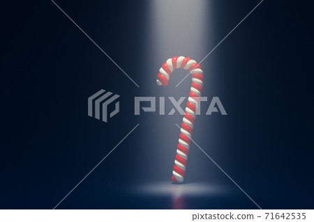 abstract candy cane on stage, floodlight illumination, 3d render abstract candy cane on stage, floodlight illumination, 3d render 71642535