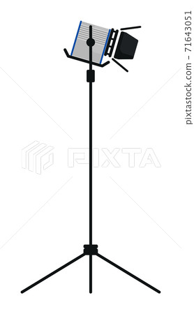 Movie spotlight on tripod isolated on white background Movie spotlight on tripod isolated on white background 71643051