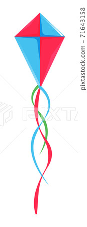 Diamond shape air wind kite isolated on white 71643158