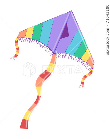 Soaring wind kite isolated on white background 71643180