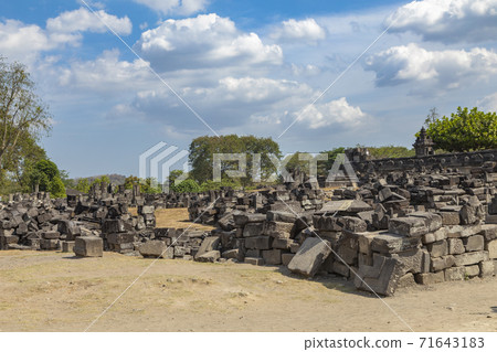 Ruins of dozens of Pervara temples in Prambanan, Indonesia. Ruins of dozens of Pervara temples in Prambanan, Indonesia. 71643183