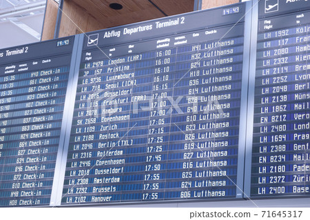 Flight information for Munich Airport departure area (Germany) 71645317
