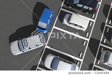 Accident image in the parking lot 71645484