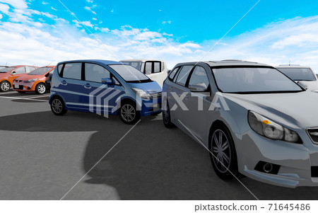 Accident image in the parking lot 71645486