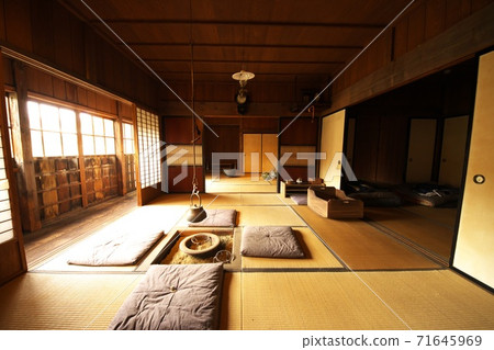 Historical Village of Hokkaido in late autumn 71645969