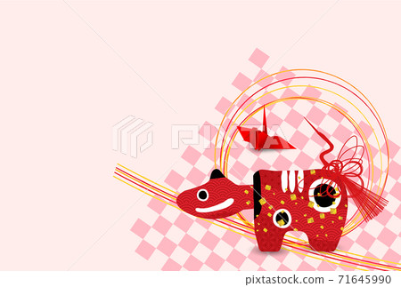日本新年卡生肖背景 71645990