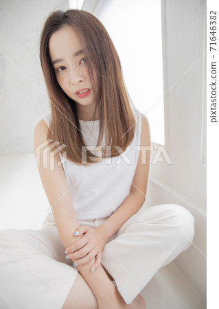 Straight Long Hair Japanese Hair Style 71646382
