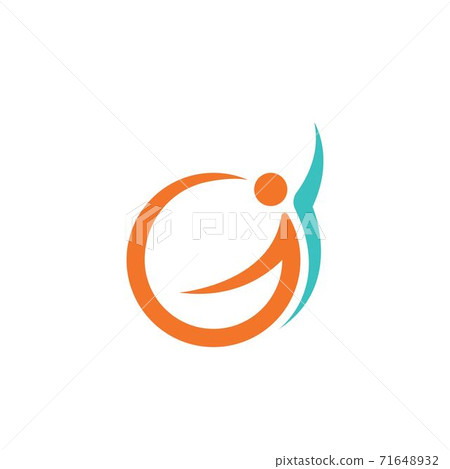 Human character logo sign Human character logo sign 71648932