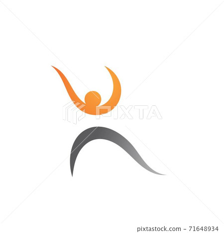 Human character logo sign Human character logo sign 71648934