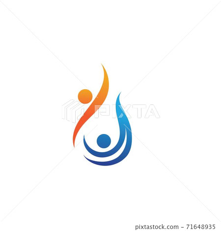 Human character logo sign Human character logo sign 71648935