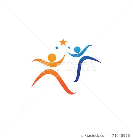 Human character logo sign Human character logo sign 71648936