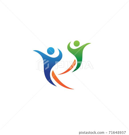 Human character logo sign Human character logo sign 71648937