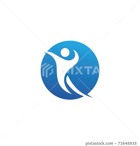 Human character logo sign Human character logo sign 71648938