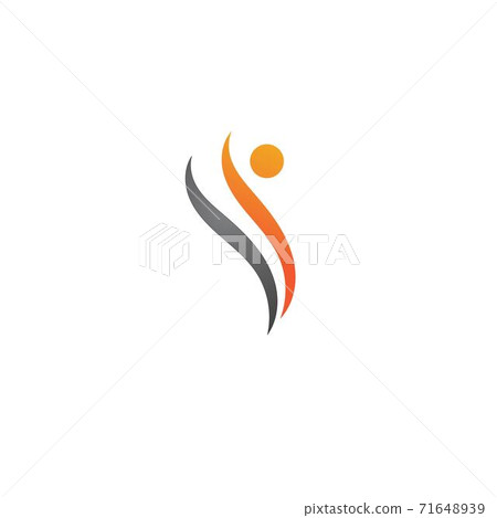 Human character logo sign Human character logo sign 71648939