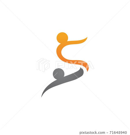 Human character logo sign Human character logo sign 71648940