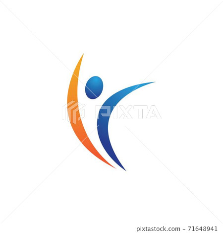 Human character logo sign Human character logo sign 71648941