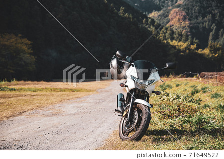 Autumn bike touring A straight road in a colored satoyama a-3 film style Autumn bike touring A straight road in a colored satoyama a-3 film style 71649522