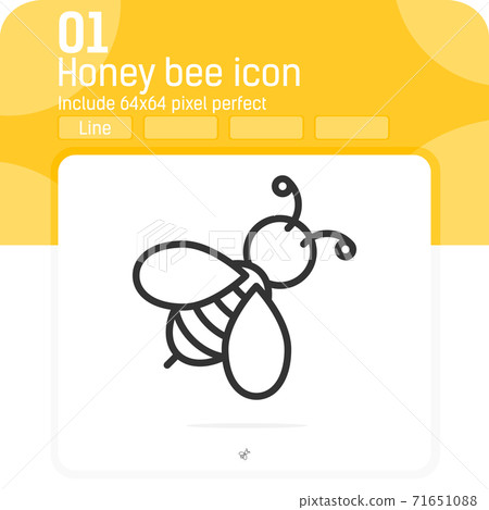 honey bee vector icon with lineal style isolated on white background. Vector illustration climate related flying bug sign symbol icon concept for insect, ui, ux, website, logo design, website and more honey bee vector icon with lineal style isolated on white background. Vector illustration climate related flying bug sign symbol icon concept for insect, ui, ux, website, logo design, website and more 71651088