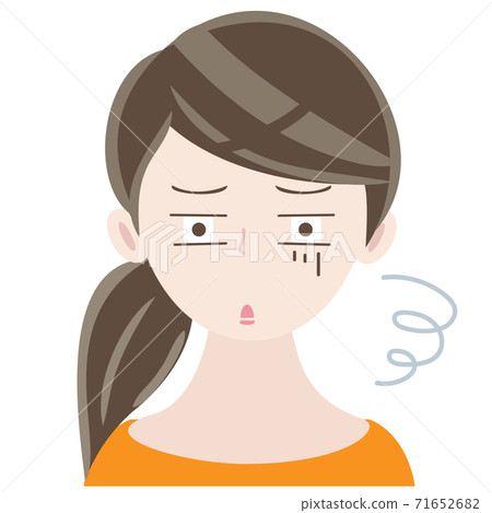 一個女人感到困惑和皺著眉頭的插圖 71652682