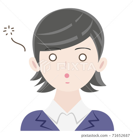 震驚的白眼女性插圖 71652687