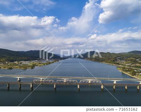 River scenery seen from the sky River scenery seen from the sky 71653162