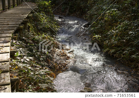 Hokkaido Noboribetsu Onsen Oyunuma River Exploration Trail-Oyunuma River Natural Footbath 71653561