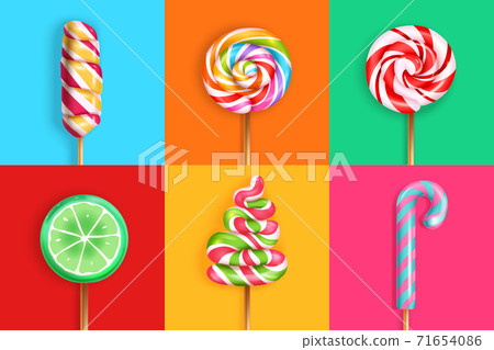 Lollipop Realistic Concept Lollipop Realistic Concept 71654086