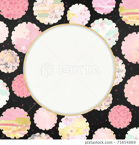 Background material that feels the texture of Japanese paper Spring, cherry blossom season [1: 1] 71654869