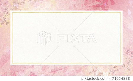 Background material that feels the texture of Japanese paper Spring, cherry blossom season [16: 9] 71654888