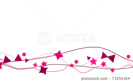 CG星三角圓CG對象和線條背景 71656364