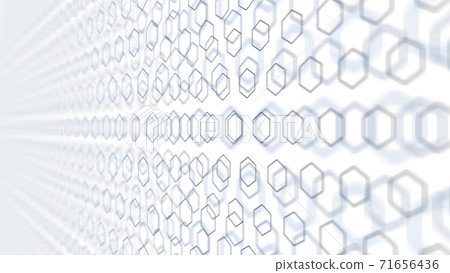 CG Hexagon Multiple hexagons lined up 71656436