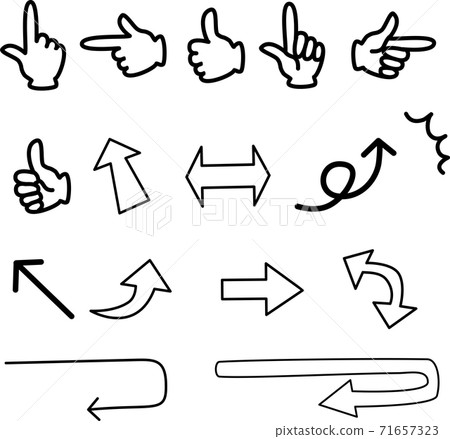 Pointing arrow hand sign - Stock Illustration [71657323] - PIXTA