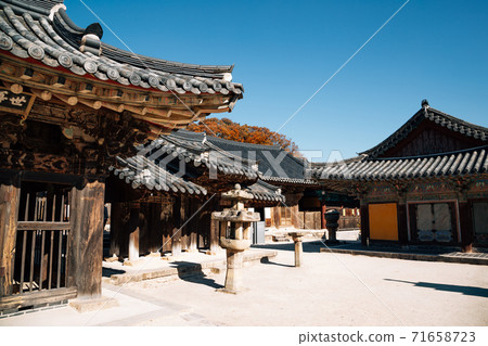 Tongdosa temple Unesco world heritage in Yangsan, Korea 71658723