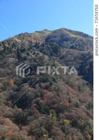 從Tomaru一側看到的Kenzan（您可以在登山纜車上看到Hutte峰，Daito神社和Nishijima站） 71658768