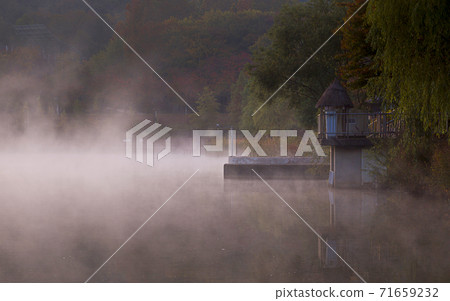 Water mist fin lake shore Water mist fin lake shore 71659232