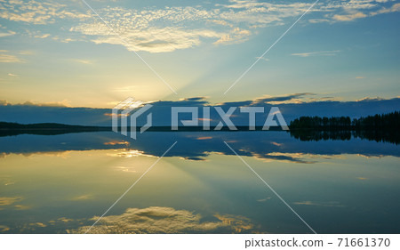 Sunset over wild Lake Haikola Sunset over wild Lake Haikola 71661370