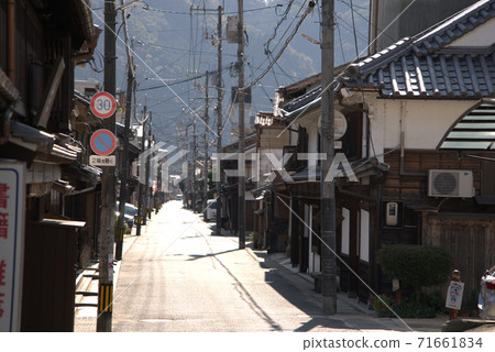 岡山縣寶岡市城町本町街道風景的市民鎮 岡山縣寶岡市城町本町街道風景的市民鎮 71661834