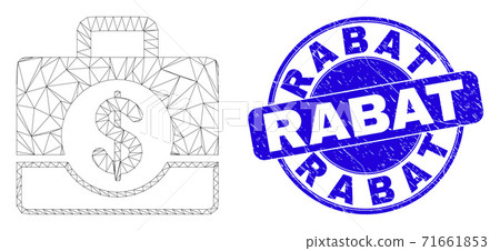 Blue Distress Rabat Seal and Web Mesh Business Case 71661853