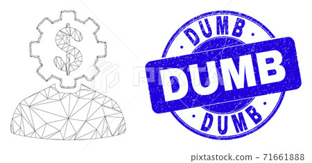 Blue Scratched Dumb Seal and Web Mesh Banker Gear Person 71661888