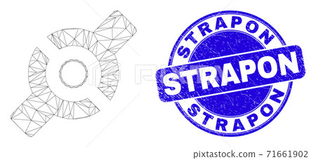 Blue Scratched Strapon Stamp and Web Mesh Artificial Joint 71661902