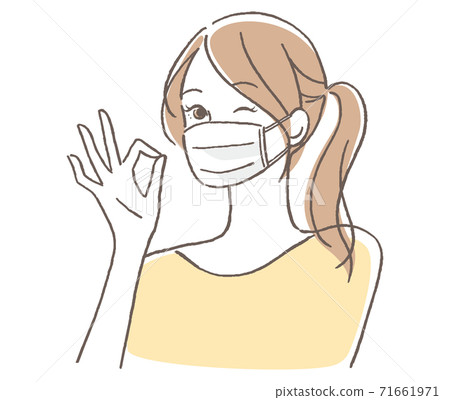 戴著面具,好的姿勢的女人 戴著面具,好的姿勢的女人 71661971