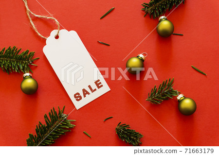 Christmas sale. Christmas shopping. Christmas decorations and product tags Christmas sale. Christmas shopping. Christmas decorations and product tags 71663179