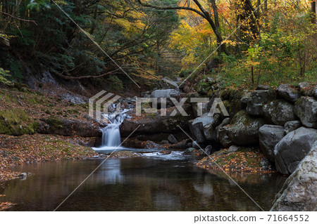 Autumn leaves scenery of Kamitsue village Autumn leaves scenery of Kamitsue village 71664552