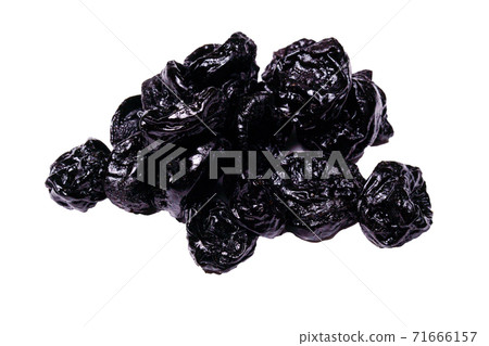Dry plums close up isolated on a white background 71666157