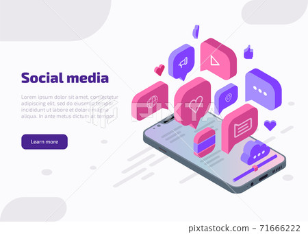 Social media marketing icons Social media marketing icons 71666222