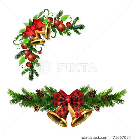 Christmas Holly brunches decoration vector Christmas Holly brunches decoration vector 71667034