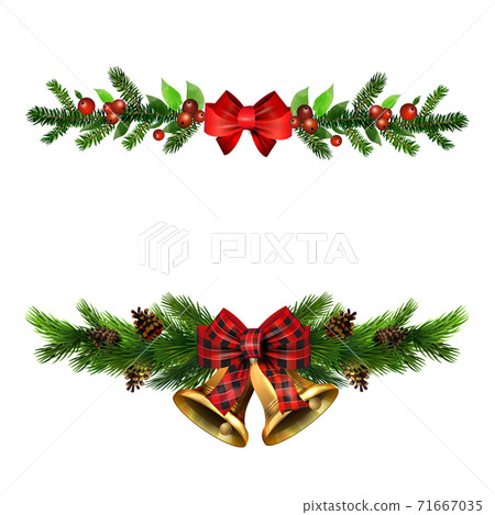 Christmas Holly brunches decoration vector Christmas Holly brunches decoration vector 71667035