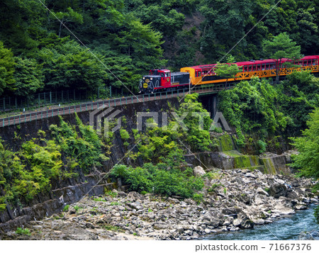 Sagano Torokko Train (Nishikyo Ward, Kyoto City, Kyoto Prefecture) Sagano Torokko Train (Nishikyo Ward, Kyoto City, Kyoto Prefecture) 71667376