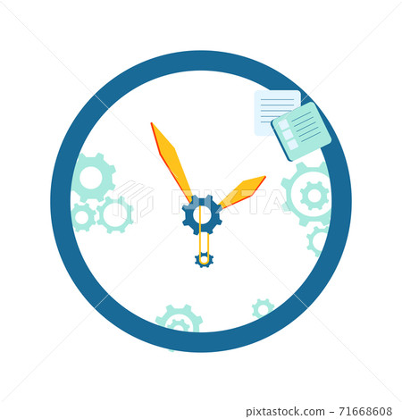 Large round watches with gear, isolated on white 71668608