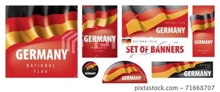 Vector set of banners with the national flag of the Germany Vector set of banners with the national flag of the Germany 71668707